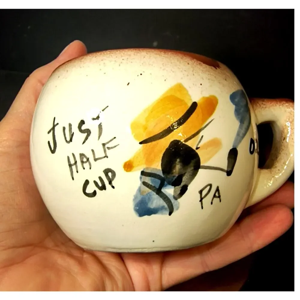 1844.  Vintage Half Cup of Coffee Novelty Mug Ozarks Missouri Arkansas